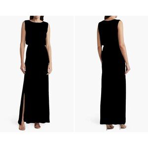 New GO COUTURE Women's Size S Sleeveless Blouson Maxi Dress Black